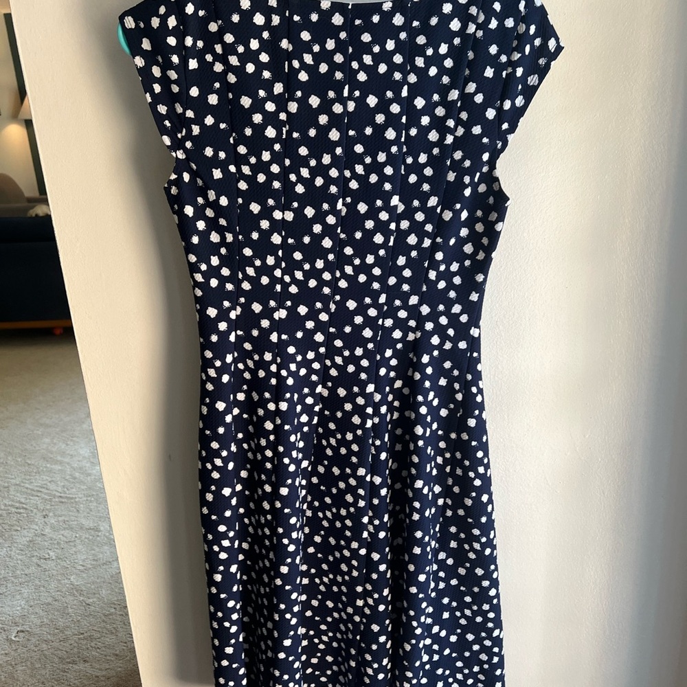 Elle Midnight Blue and White Patterned Dress
